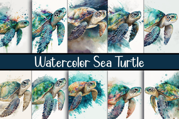 Download Watercolor Sea Turtle Backgrounds - Turtle Collection