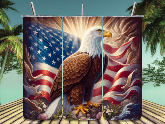 Download Bald Eagle Patriotic 20oz Tumbler Wrap - Bald eagle patriotic Collection