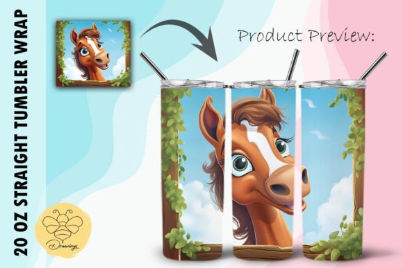 Download Horse Cartoon Tumbler Wrap (26) - Cartoon tumbler Collection