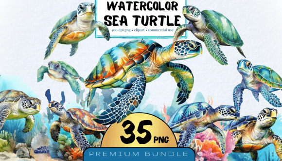 Download Watercolor Sea Turtle Clipart - Turtle Collection