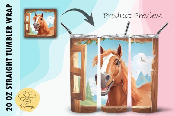 Download Horse Cartoon Tumbler Wrap (22) - Cartoon tumbler Collection