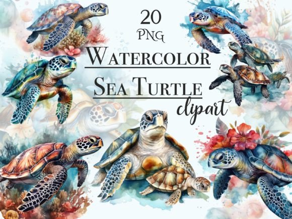 Download Watercolor Sea Turtle Clipart - Turtle Collection