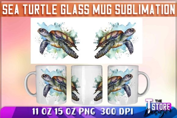 Download Sea Turtle Mug Sublimation | 11 Oz 15 Oz - Turtle Collection