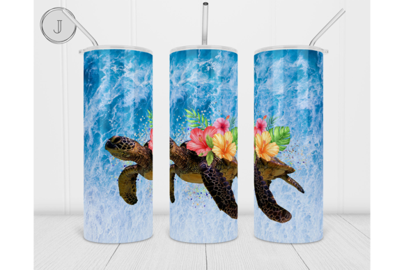 Download 20oz Turtle Tumbler Summer Beach Wrap - Turtle Collection