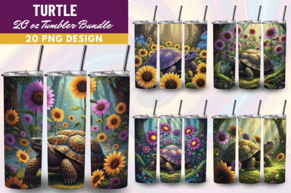 Download Turtle Tumbler Wrap 20oz Skinny Bundle - Turtle Collection