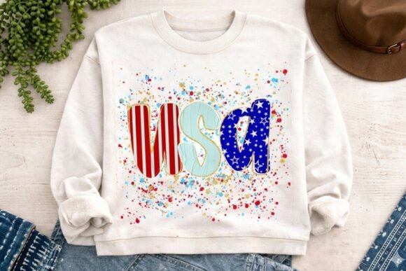 Download USA Patriotic Glitter Design PNG - Premium Resources