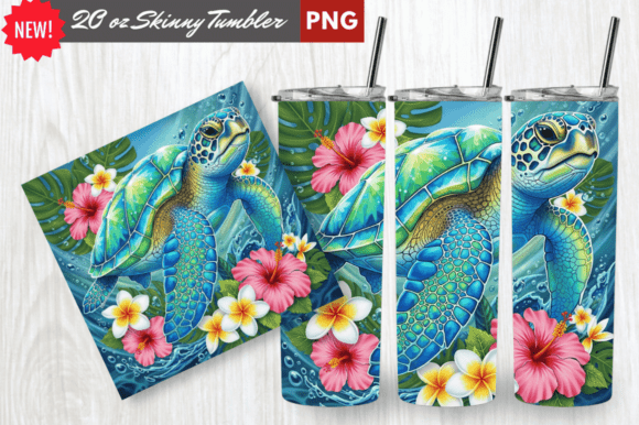 Download Crystal Shell Sea Turtle Tumbler Wrap - Turtle Collection