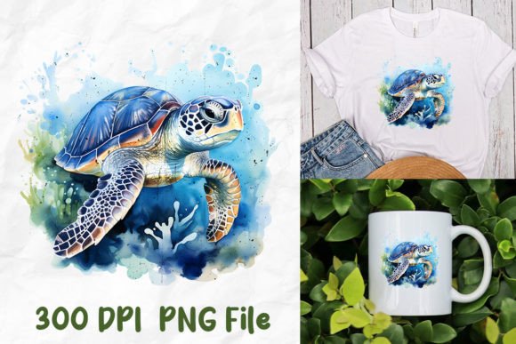 Download Autism Awareness Blue Sea Turtle Coral - Turtle Collection