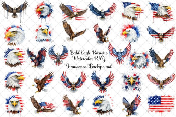 Download Bald Eagle Patriotic Watercolor PNG - Bald eagle patriotic Collection