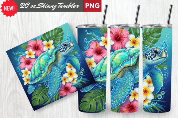 Download Crystal Shell Sea Turtle Tumbler Wrap - Turtle Collection