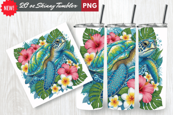 Download Crystal Shell Sea Turtle Tumbler Wrap - Turtle Collection