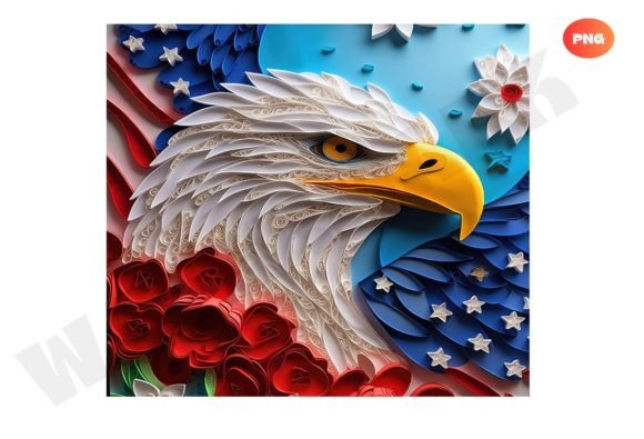 Download Bald Eagle Patriotic 3D Sublimation Png - Bald eagle patriotic Collection