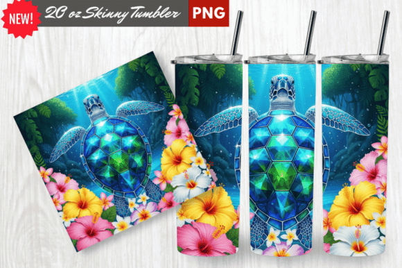 Download Crystal Shell Sea Turtle Tumbler Wrap - Turtle Collection