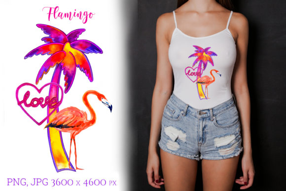 Download Flamingo Sublimation. Watercolor Summer. - Flamingo sublimation Collection