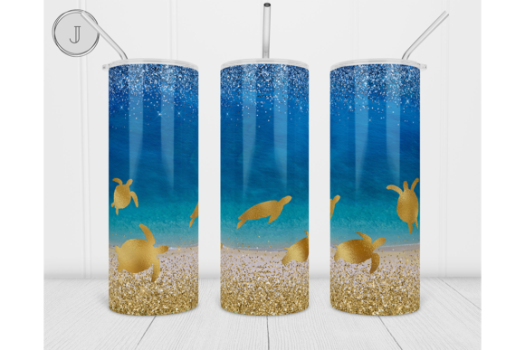 Download 20oz Turtle Tumbler Glitter Beach Wrap - Turtle Collection