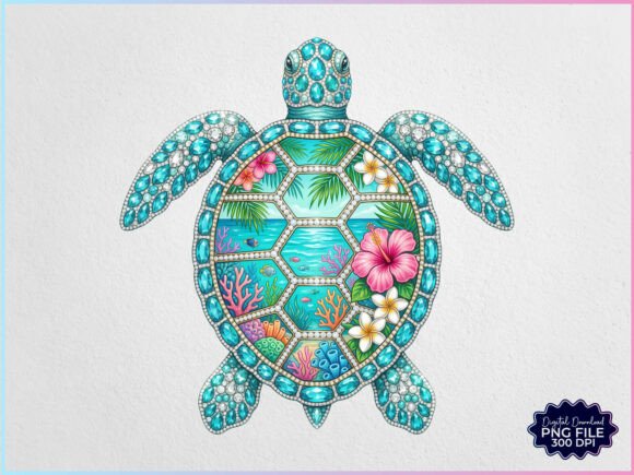 Download Rhinestone Sea Turtle Summer Beach PNG - Turtle Collection