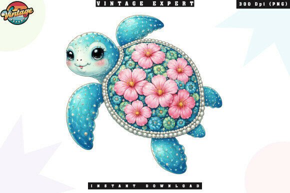 Download Floral Sea Turtle Beach Boho PNG - Turtle Collection