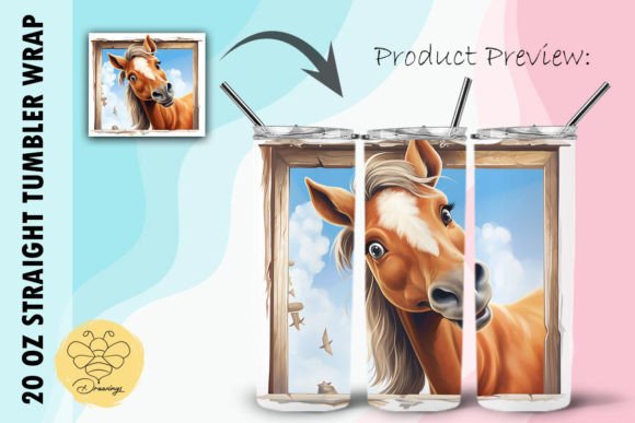 Download Horse Cartoon Tumbler Wrap (04) - Cartoon tumbler Collection