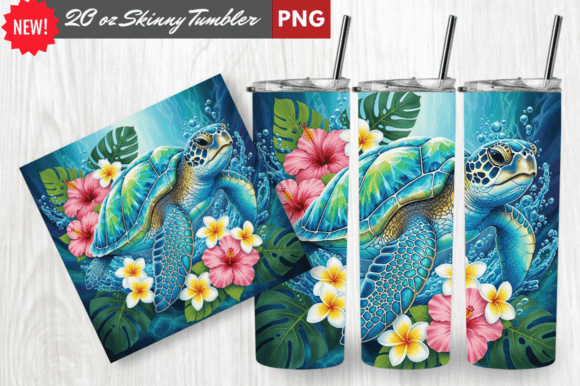 Download Crystal Shell Sea Turtle Tumbler Wrap - Turtle Collection
