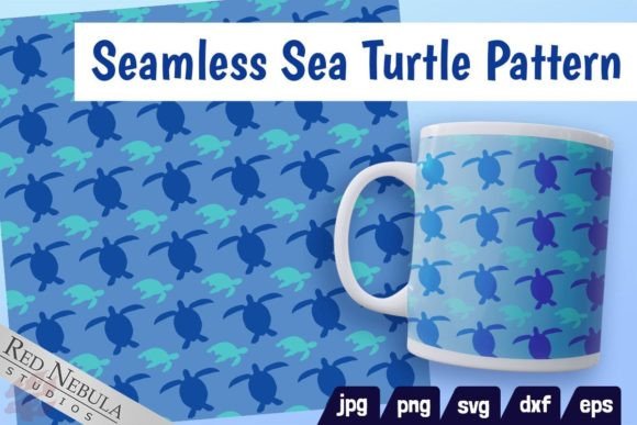 Download Blue Sea Turtle Seamless Pattern - Turtle Collection