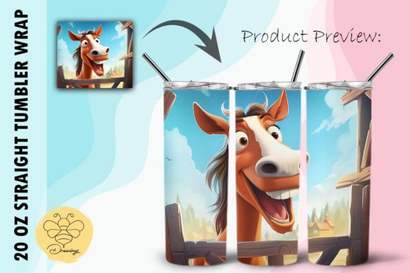 Download Horse Cartoon Tumbler Wrap (18) - Cartoon tumbler Collection