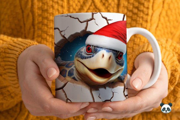 Download 3D Christmas Sea Turtle Mug Wrap 2 - Turtle Collection