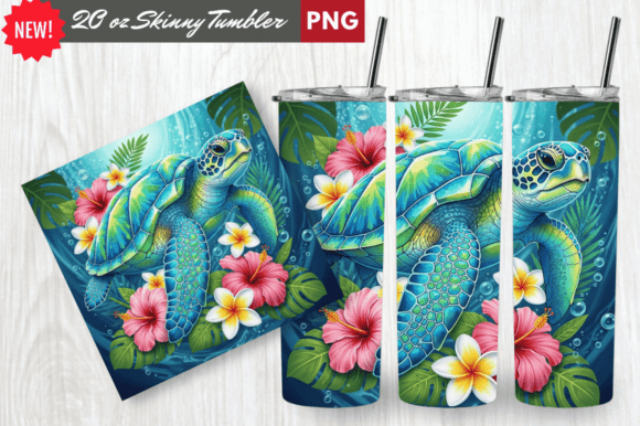 Download Crystal Shell Sea Turtle Tumbler Wrap - Turtle Collection