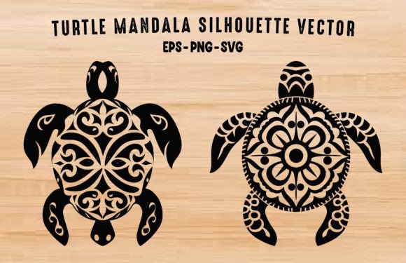 Download Turtle Mandala Vector Art SVG Silhouette - Turtle Collection