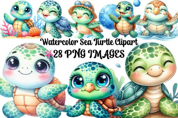 Download Watercolor Sea Turtle Clipart - Turtle Collection